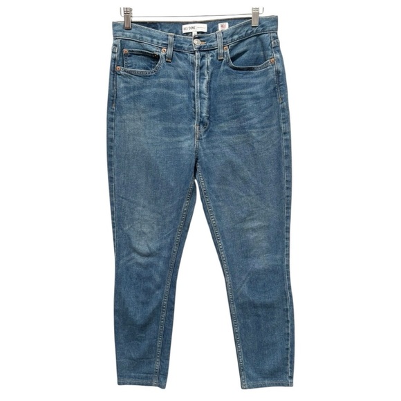 REDONE Originals High Rise Ankle Crop Jeans Size 30 - Picture 3 of 12